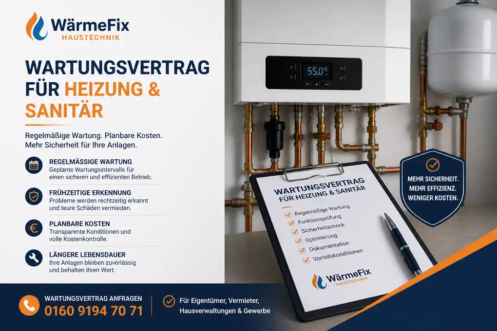 Wartungsvertrag Heizung und Sanitär in Marl – regelmäßige Betreuung von Heizungsanlagen