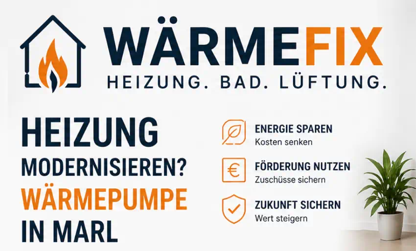 Heizung modernisieren in Marl mit Wärmepumpe durch WärmeFix – energieeffiziente Heizlösung im Wohngebäude