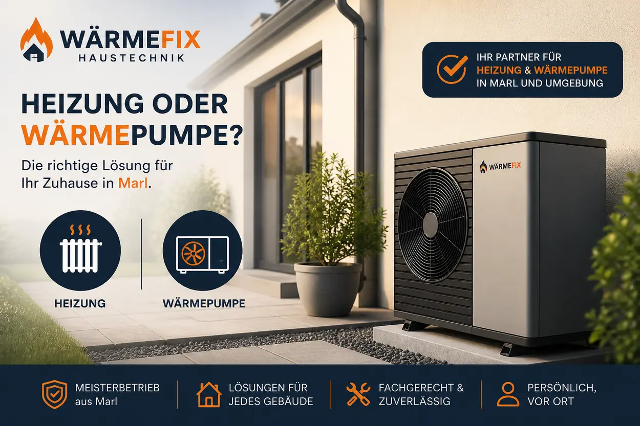 Altbau und Heizsystem zur Prüfung für eine Wärmepumpe