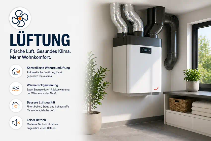 Kontrollierte Wohnraumlüftung in Marl durch WärmeFix – modernes Lüftungssystem im Wohngebäude