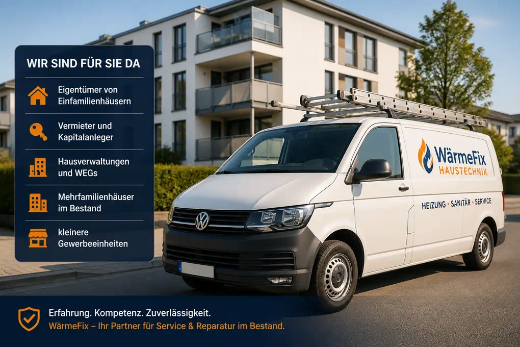 Service für Heizung und Sanitär in Marl – WärmeFix betreut Eigentümer, Vermieter und Hausverwaltungen im Bestand